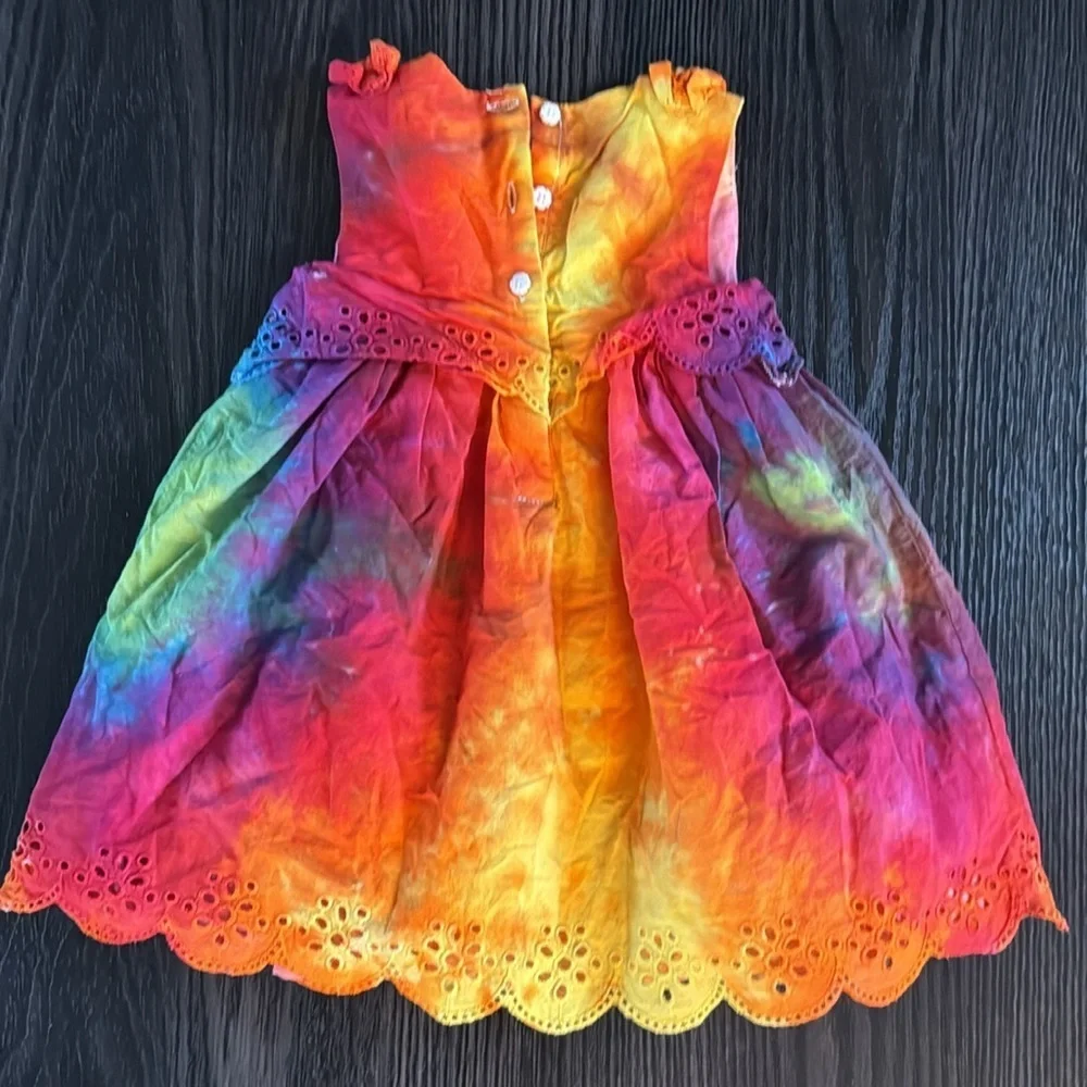 🍍TAHARI BABY TYED DYED DRESS🍍sz 12M🍍O-1